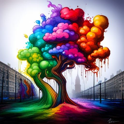 Seasons Graph in Graffiti Street Art Style