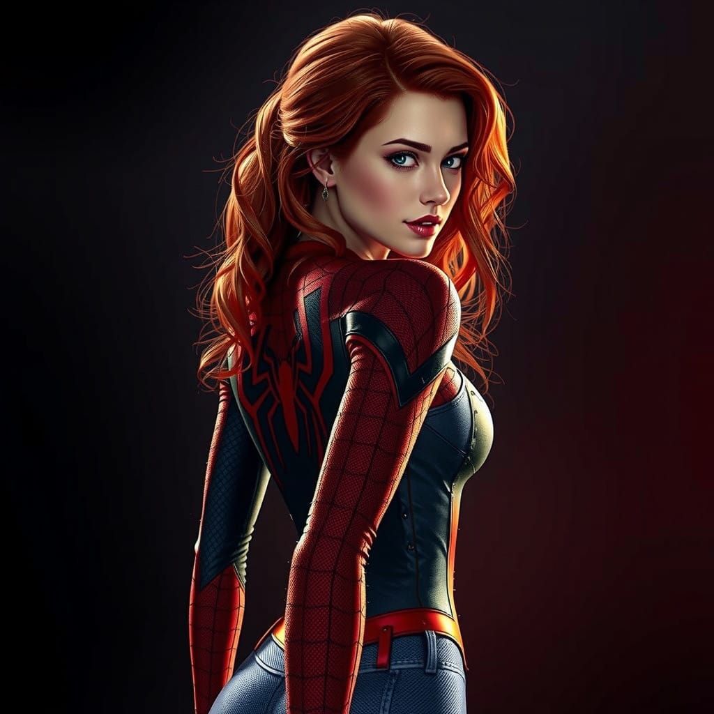 Sultry Mary Jane Watson in a Vintage New York Apartment