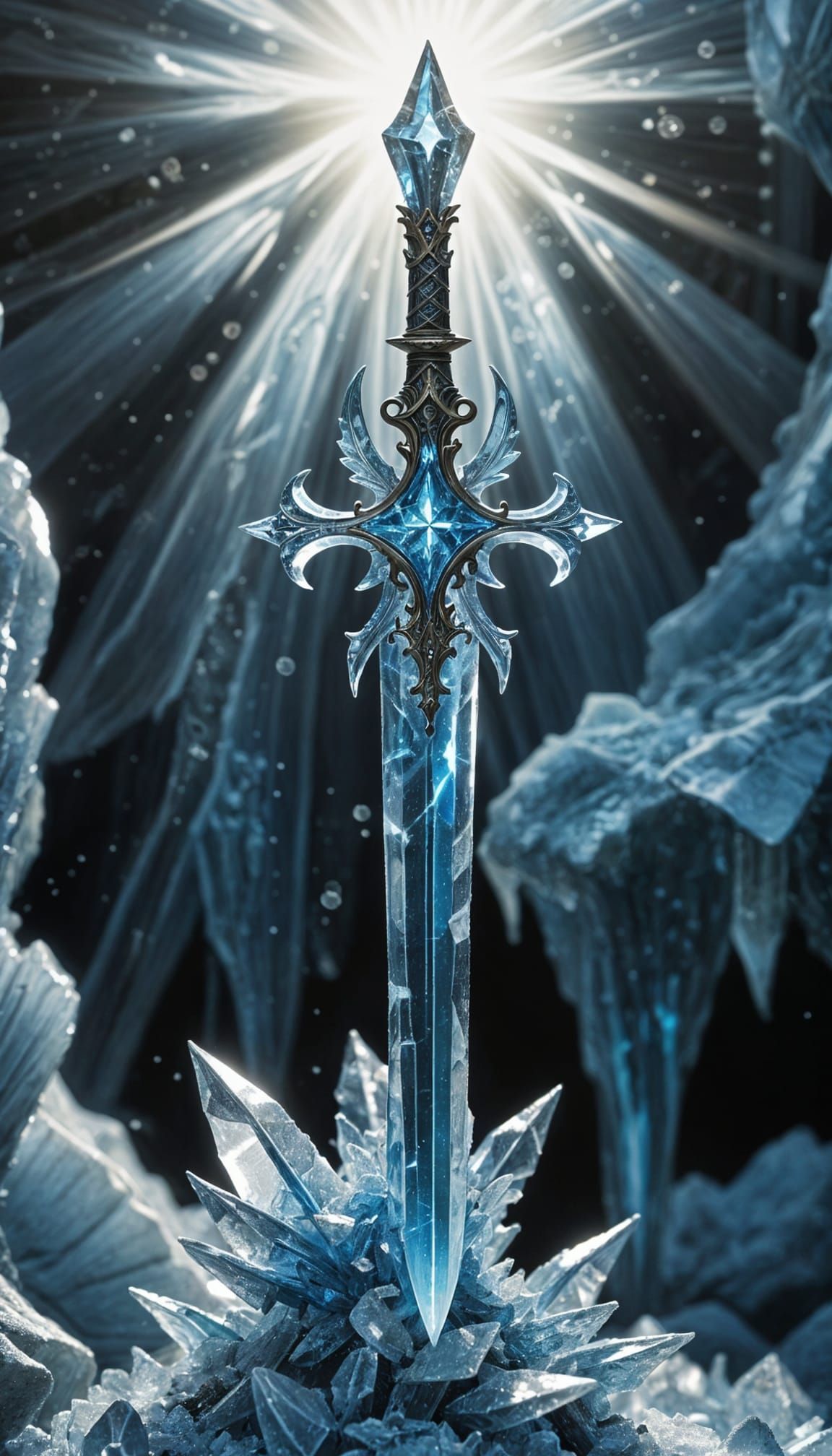 Ethereal Ice Sword in Soft Focus Light