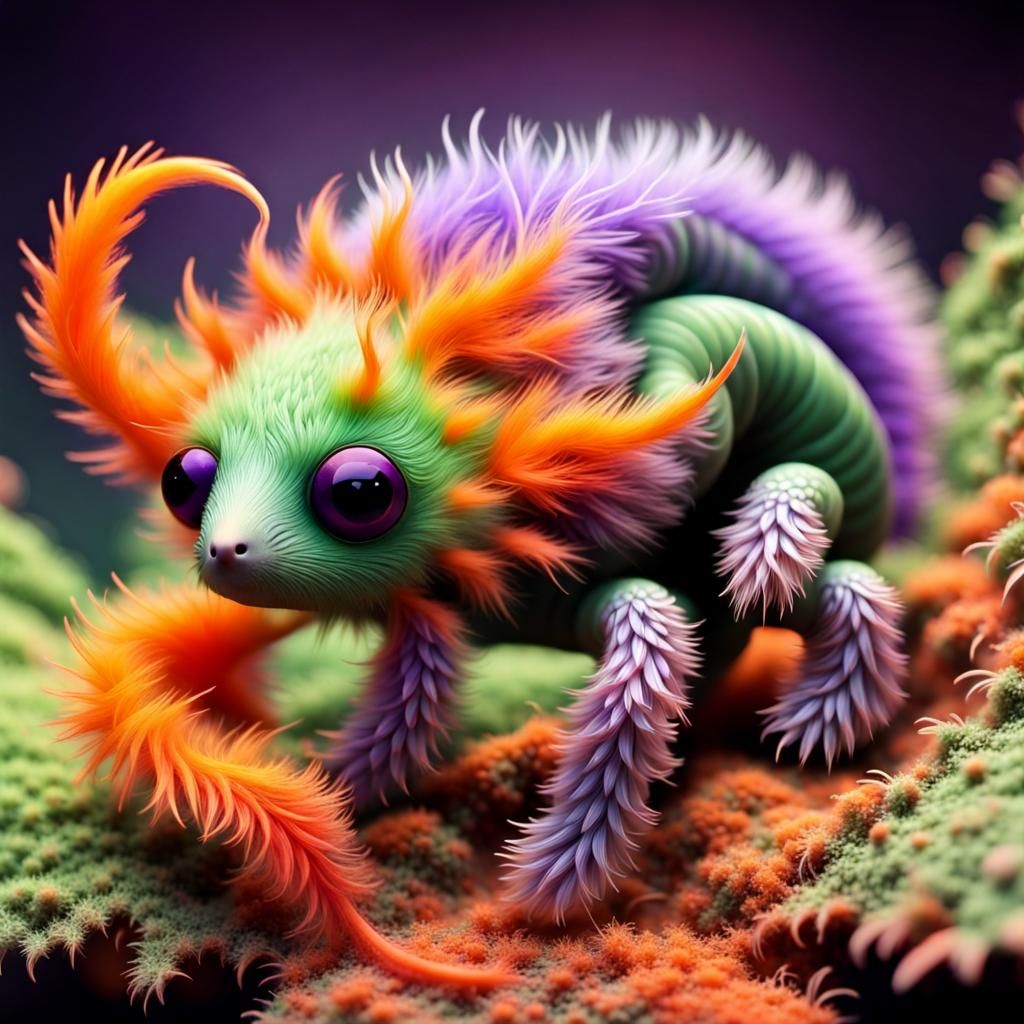 Cute Fractal Creature Breaking Physics in Fourth Dimension