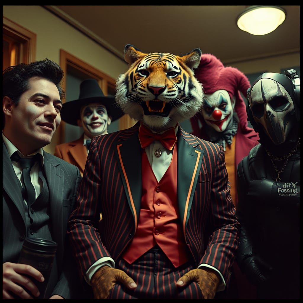 Were-Tiger Hangs Out With Clown, Mage, and DJ