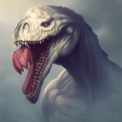 AI Tyrannosaur Portrait