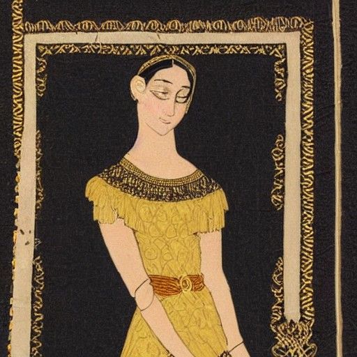 Hyperdetailed Drawing of a Tall Woman