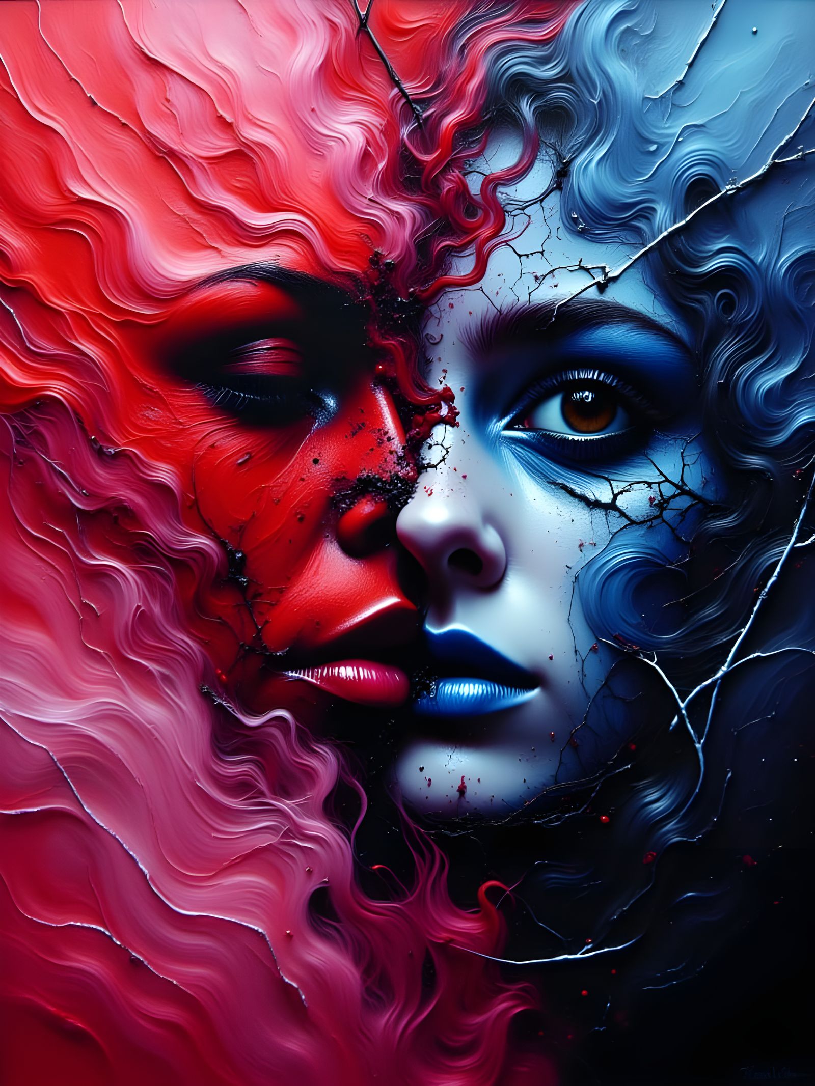 Abstract Representation of Love and Hate