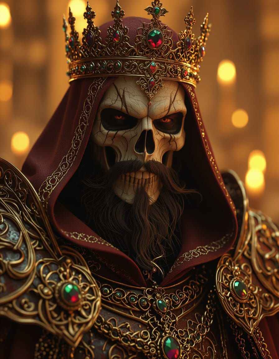 Majestic Skeleton Vampire in Jeweled Armor