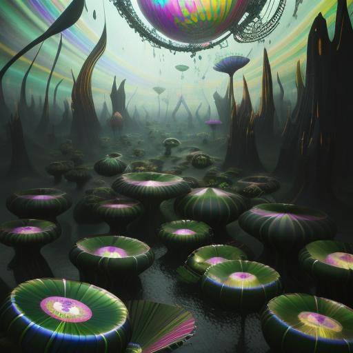 Surreal Glamour: A Vibrant 3D Masterpiece