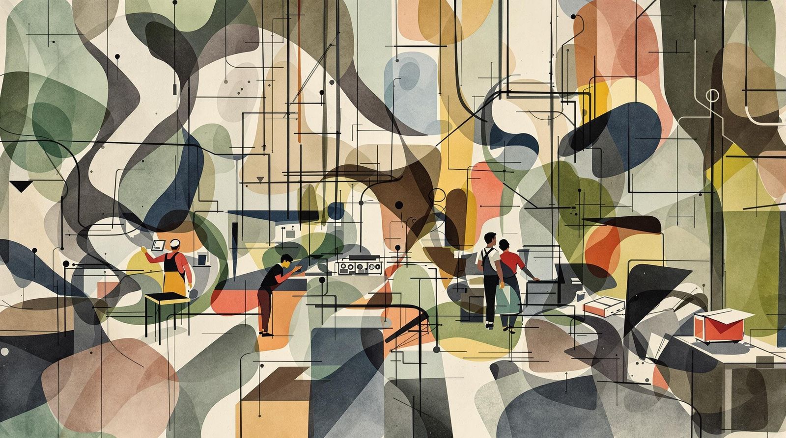 Geometric Abstraction in Industrial Harmony