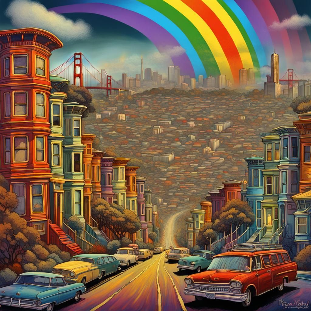 Psychedelic San Francisco Hippie Fest in the 1960s