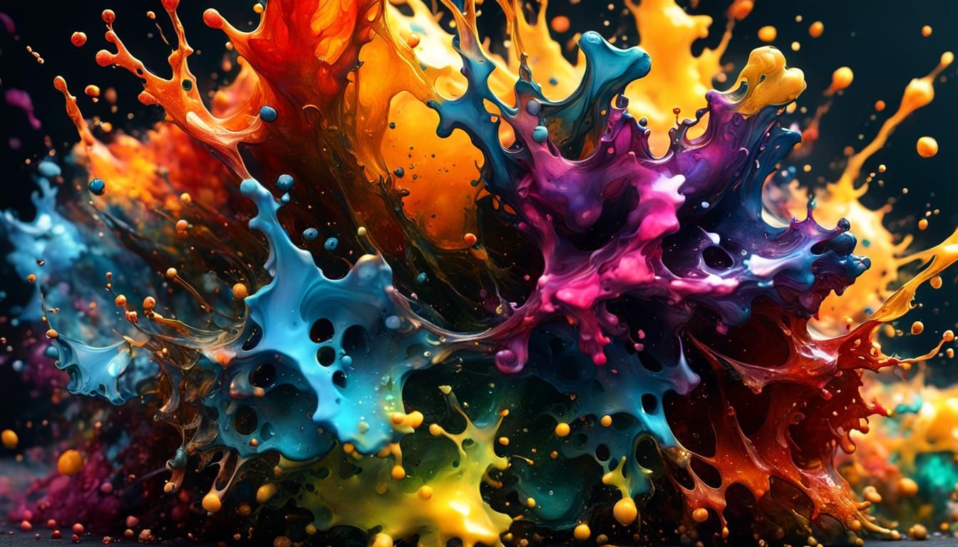 Alcohol Ink Splatter Art in Super Realism