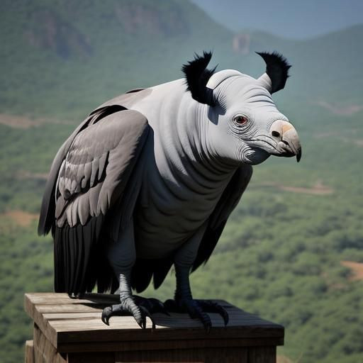 Rhinoceros Vulture Portrait in Natural Light