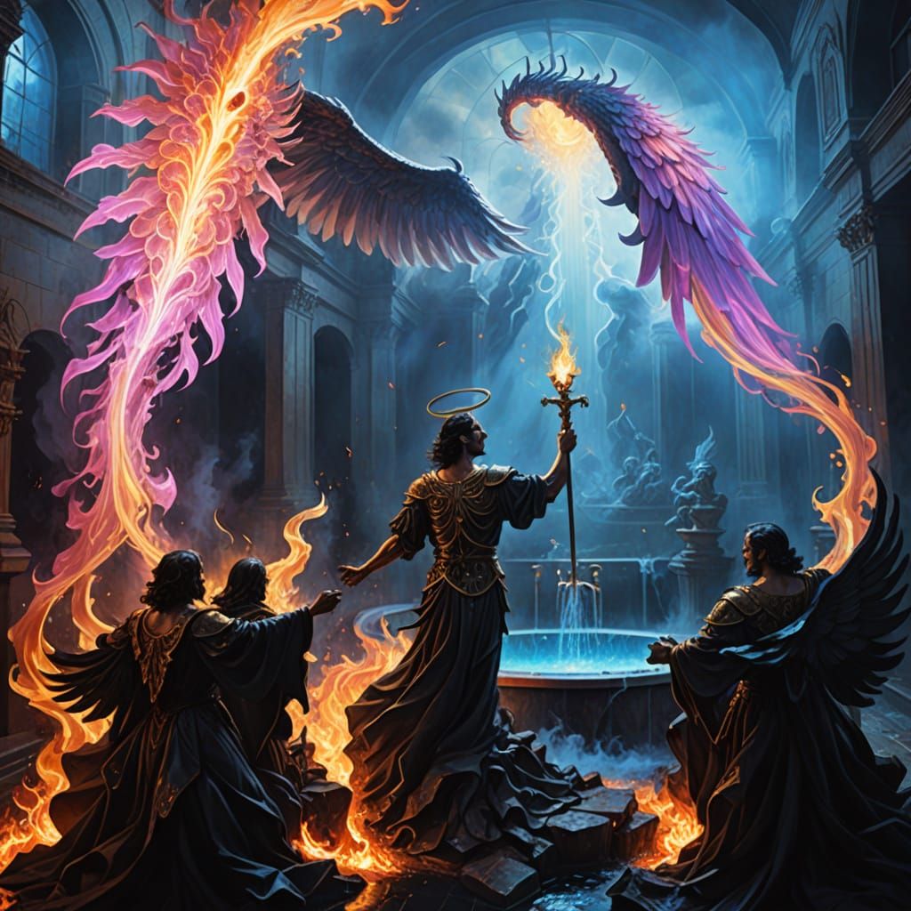 Angel Enraged in Blazing Inferno