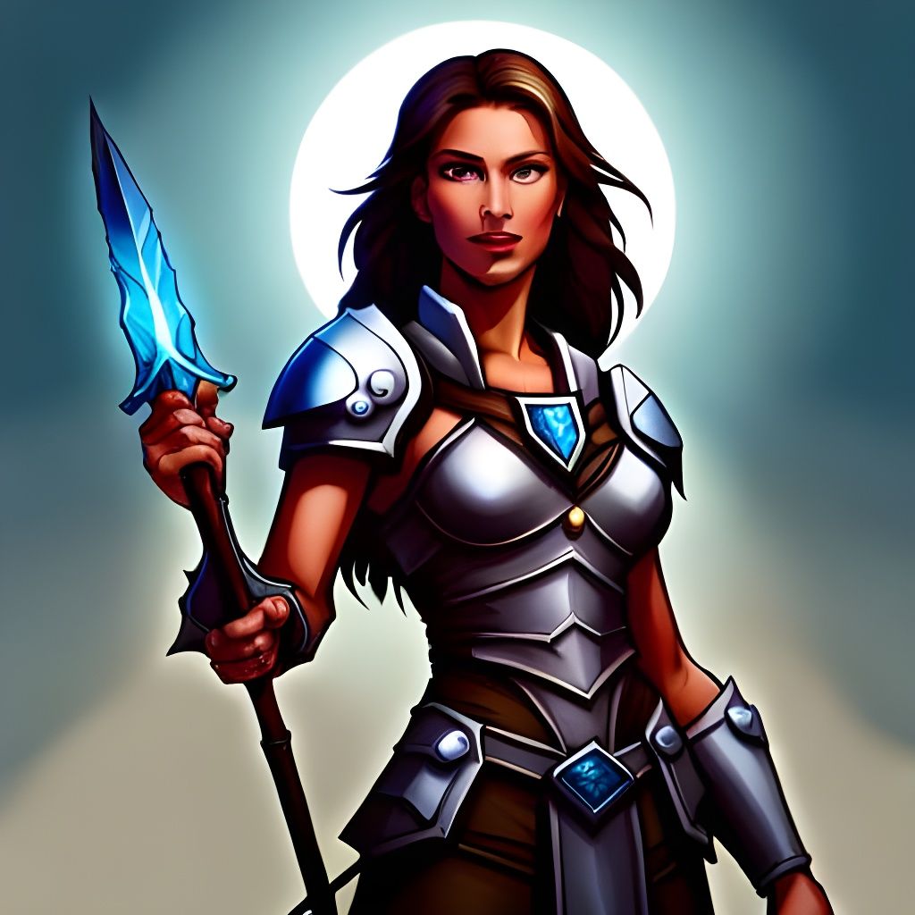 Aasimar Druid: Fantasy Character Portrait