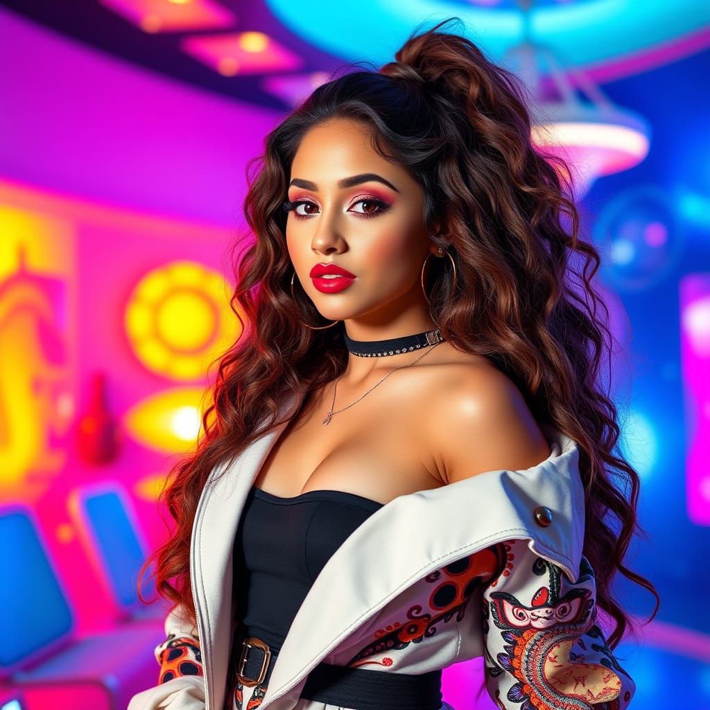 Ariana Grande Inspired Pop Art Glamour