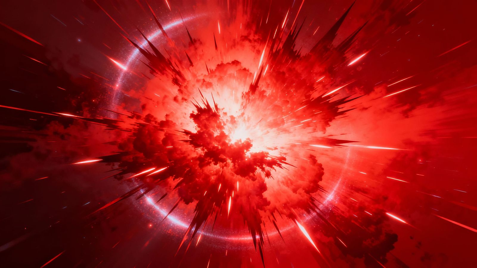 Crimson Explosion Effect for Sudden Danger