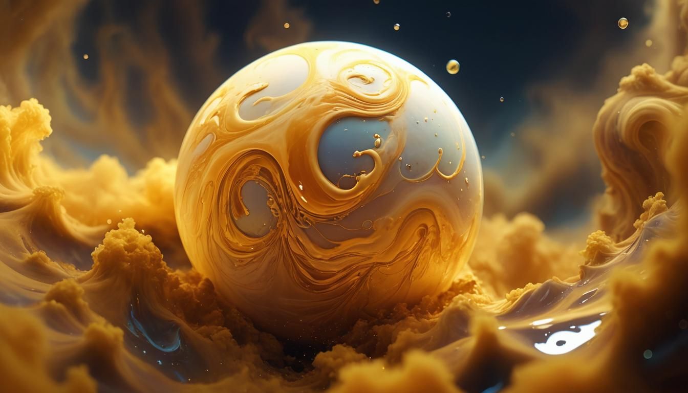 Venus's Atmosphere as Industrial Abstract Digital Art