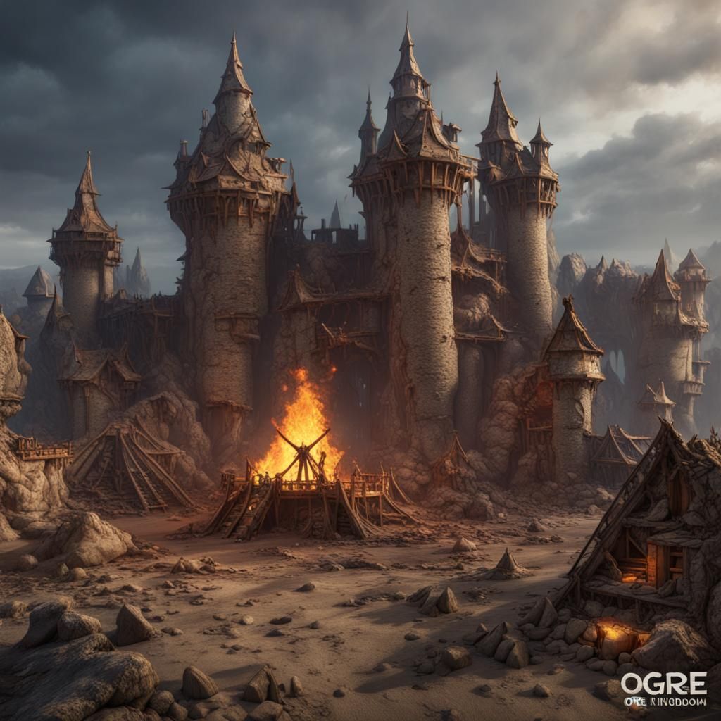 Ogre Kingdom Fortress in a Wasteland