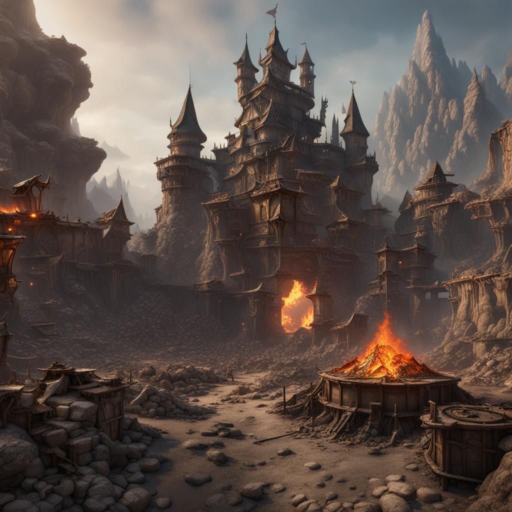 Ogre Kingdom Fortress in Wasteland