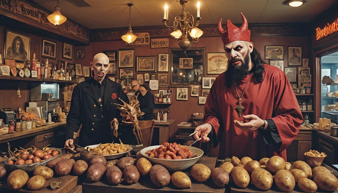 Demonic Wendy's Ritual in Photorealistic 8K