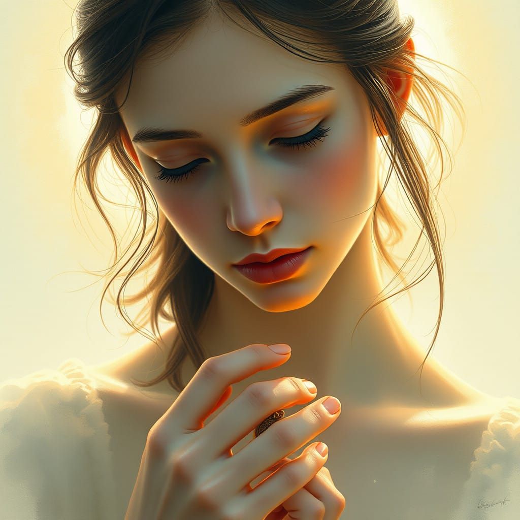 A Heart Once Whole, Now Broken in Ethereal Light