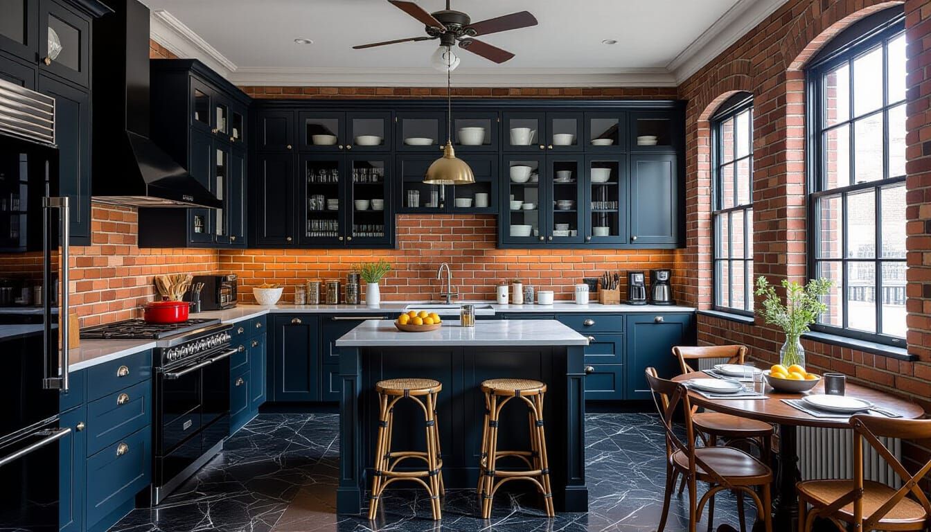 Victorian Kitchen with Modern Appliances