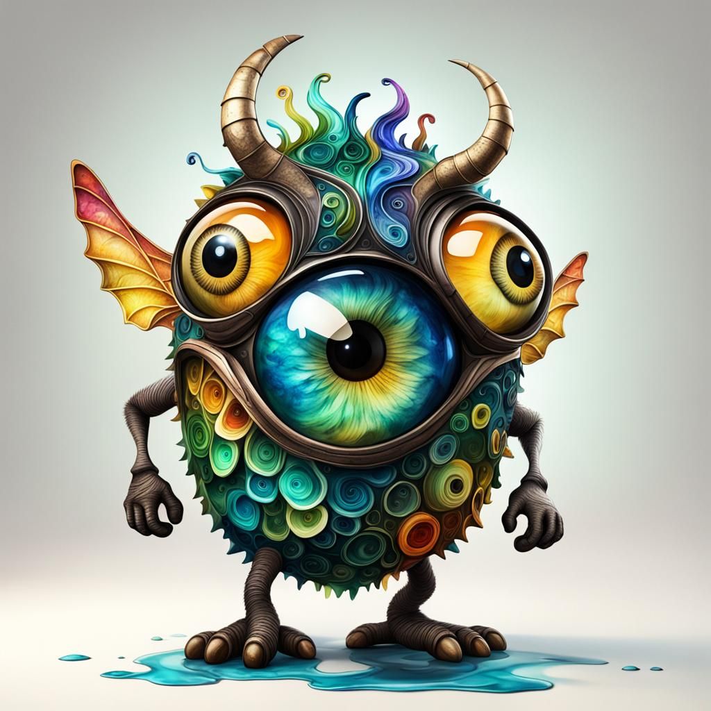 Playful Google eyes.. transforming inanimate objects into beasts