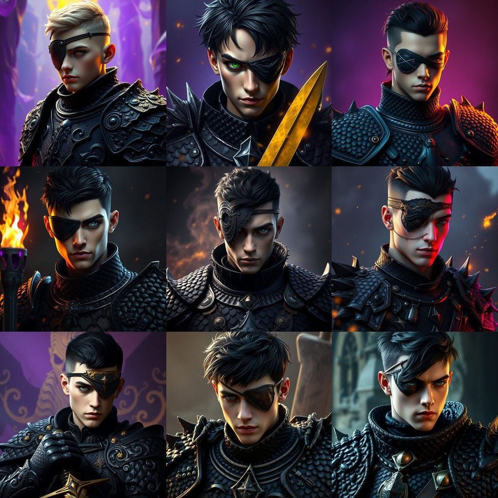 Dazzling Dragon Knight in Dark Fantasy Armor