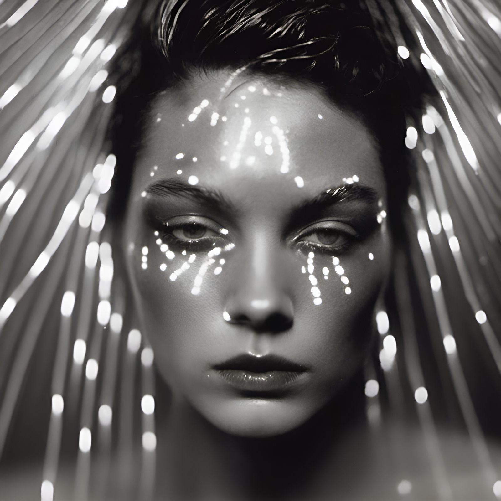 Transgender Man in Light Rays, Fashion Photography