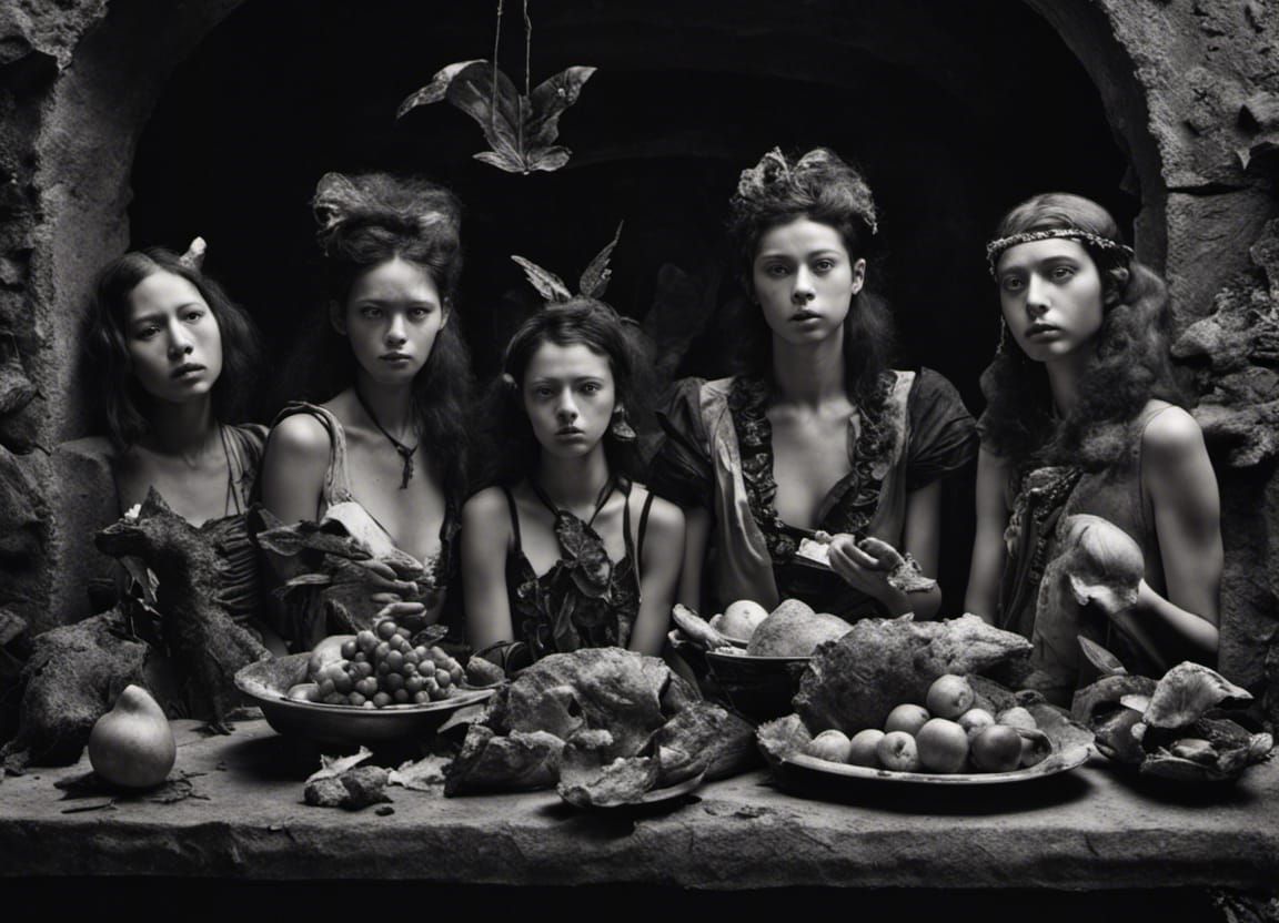 servants preparing their master's feast