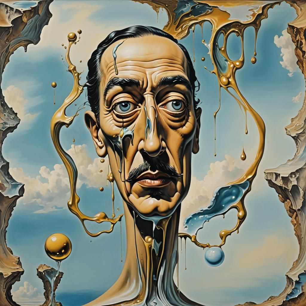 Surreal Melting Dreamscape in Dali Style