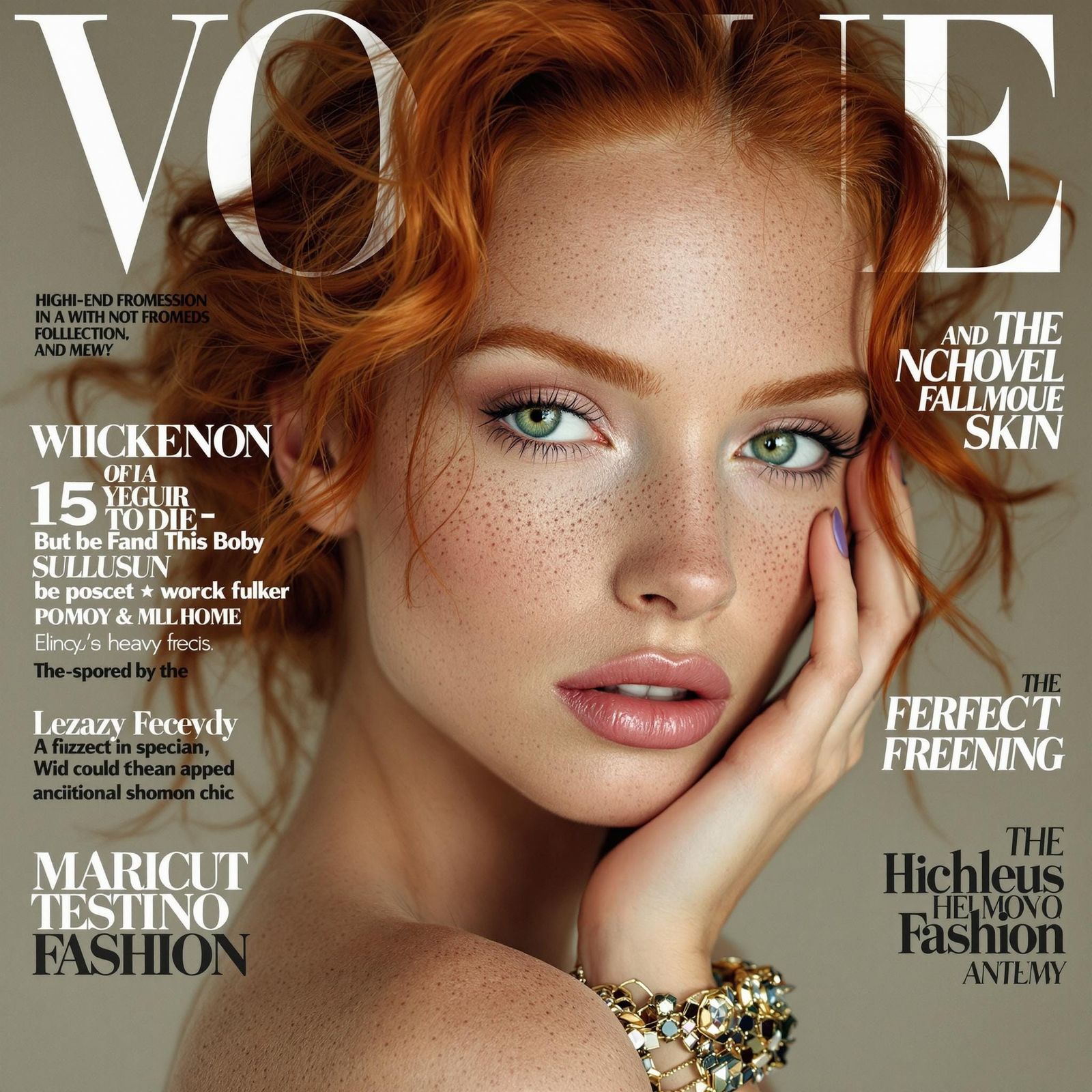 Ginger Beauty in High Fashion