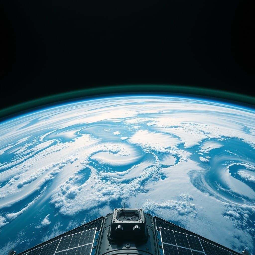 Earth from a Satellite's Vantage: A Photorealistic Masterpie...