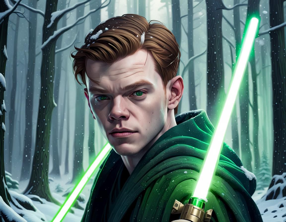 Cameron Monaghan as Jedi in Snowy Forest