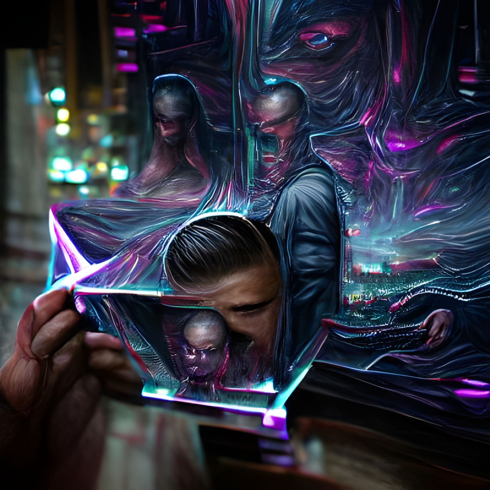 Sinister Cyberpunk Astral Illustration in 8k