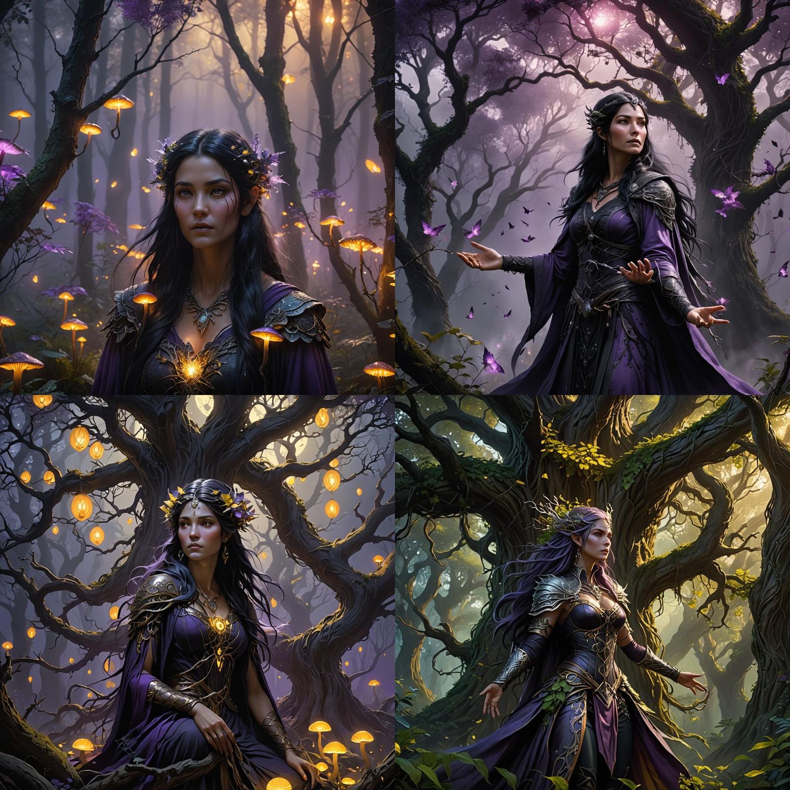 Druid Communes with Nature: Dark Fantasy Art