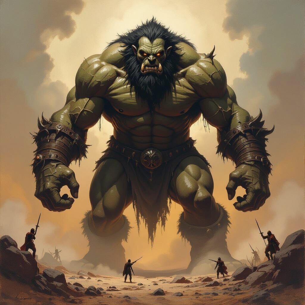 Giant Humanoids with Disproportionate Limbs in Dark Fantasy ...