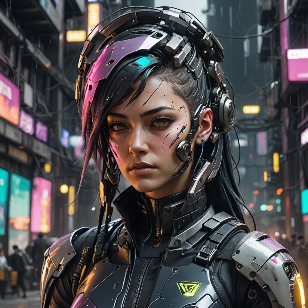 Cyberpunk Female Portrait in High Definition