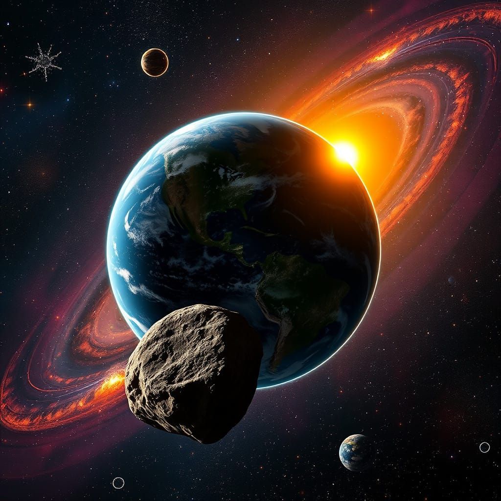 Cosmic Wonder: Earth at the Center of a Vibrant Solar System