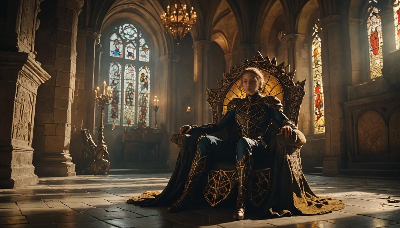 Araneus Diadematus Queen in Ancient Castle