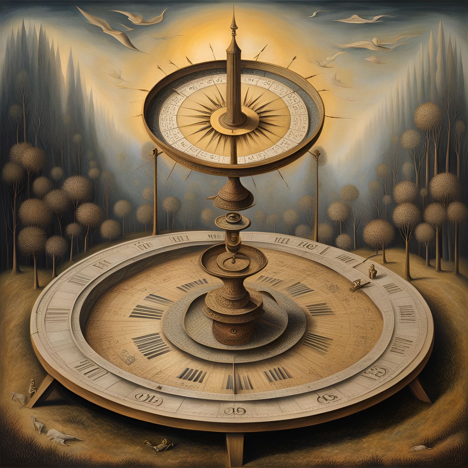 Sundial II (Homage to surrealist artist Remedios Varo)