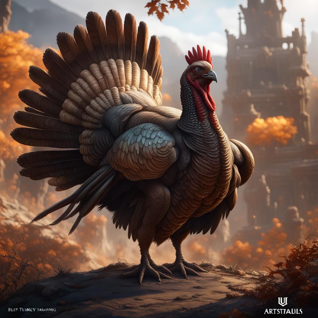 Combat of the Buff Turkeys: Detailed Matte Painting