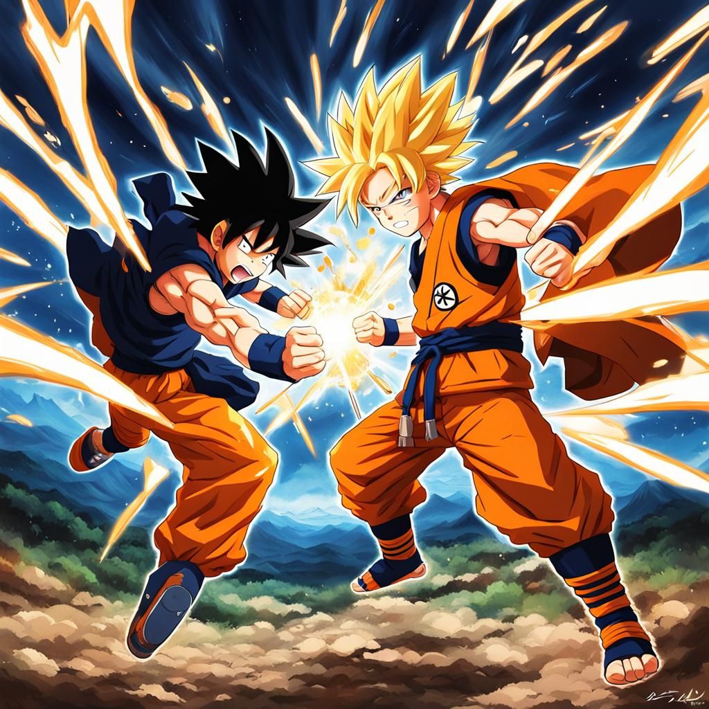 Stickman Goku vs Naruto: Anime Style Showdown