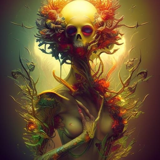 Dark Fantasy Warrior in Ornate Armor