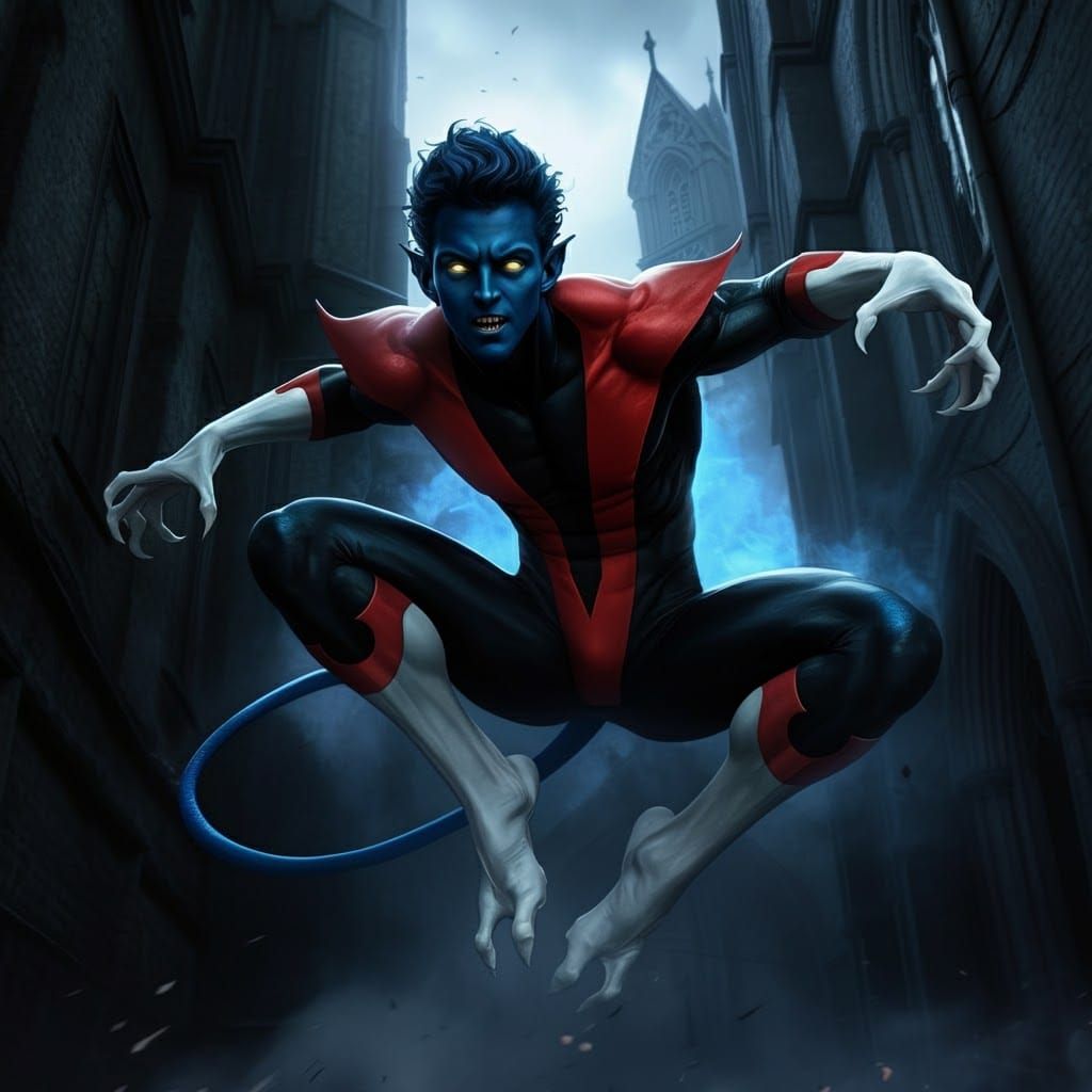 Nightcrawler Teleports in Hyperrealistic Action Scene