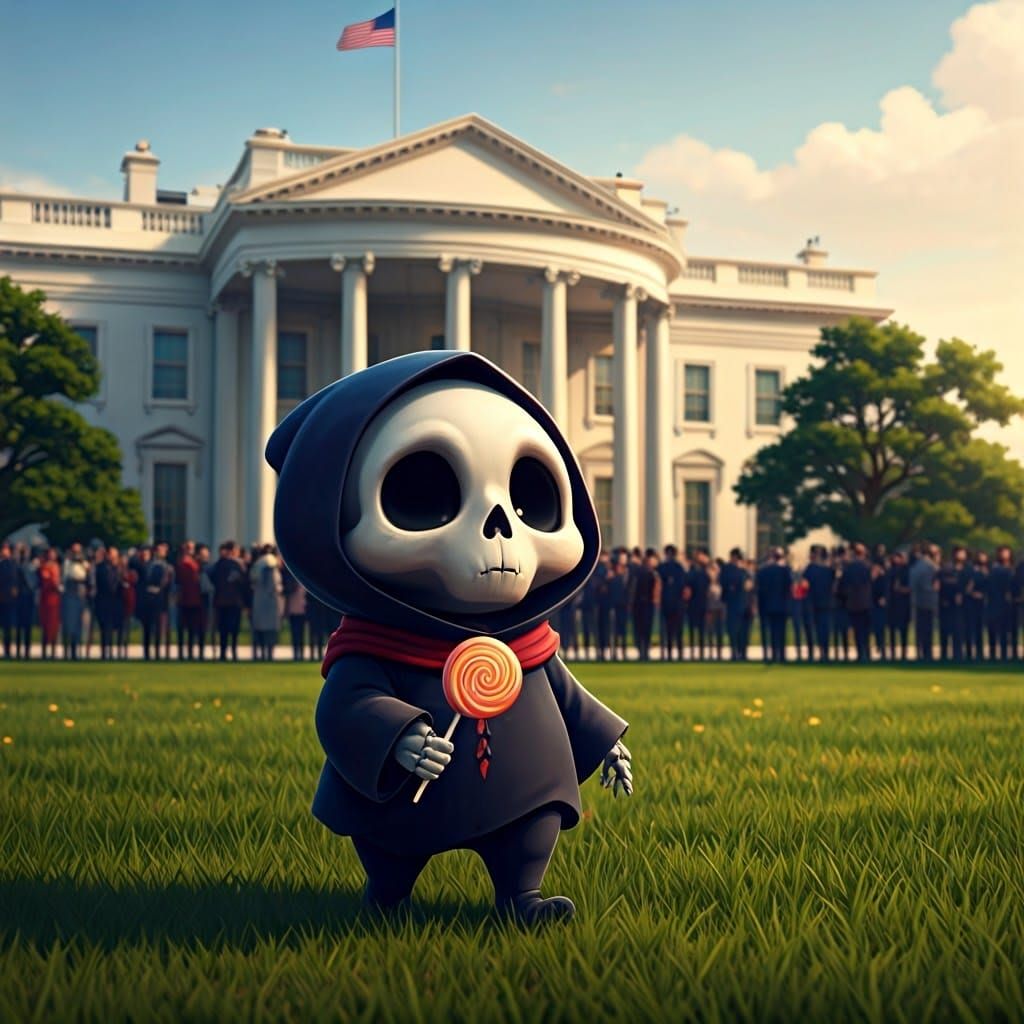 Adorable Grim Reaper at the White House