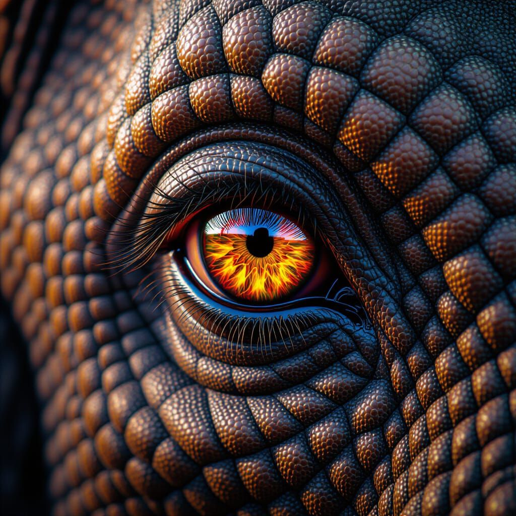 Intense Elephant Eye Reflects Deforestation