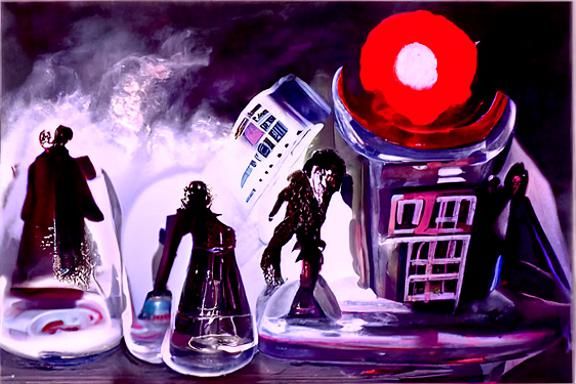 Doctor Who Morbius Doctors in Sci-Fi Art