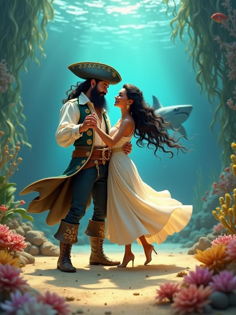 Pirate's Waltz with Starfish in Pixar Style