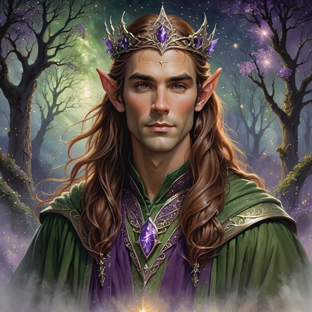 Ethereal Elven Prince Portrait in Fantasy Style