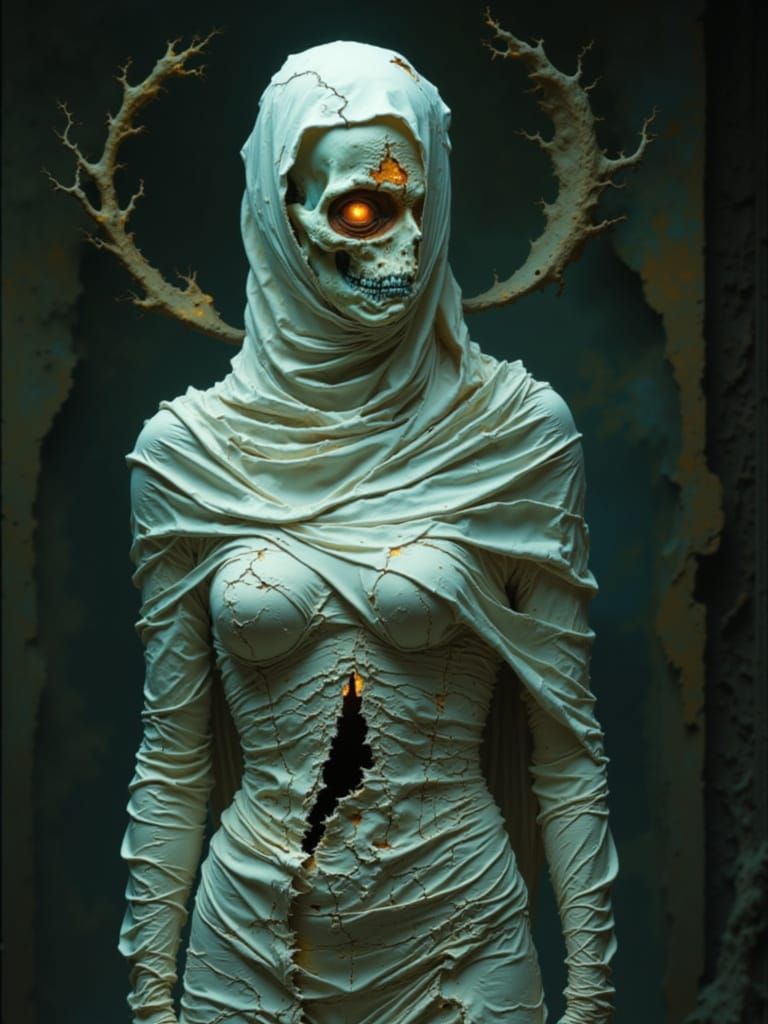 Horror Art: Dark Halo and Spiral Cloth