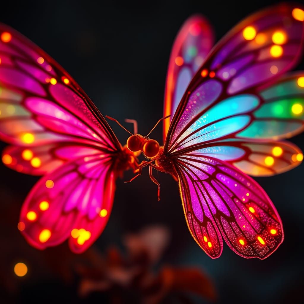 Faries with fluorescent wings